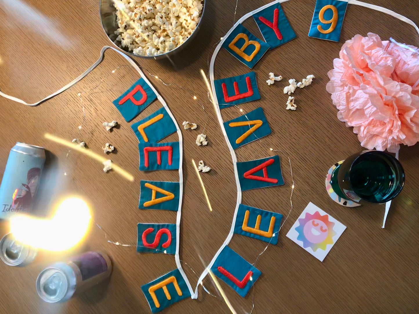 PLEASE LEAVE BY 9 | Party Decor