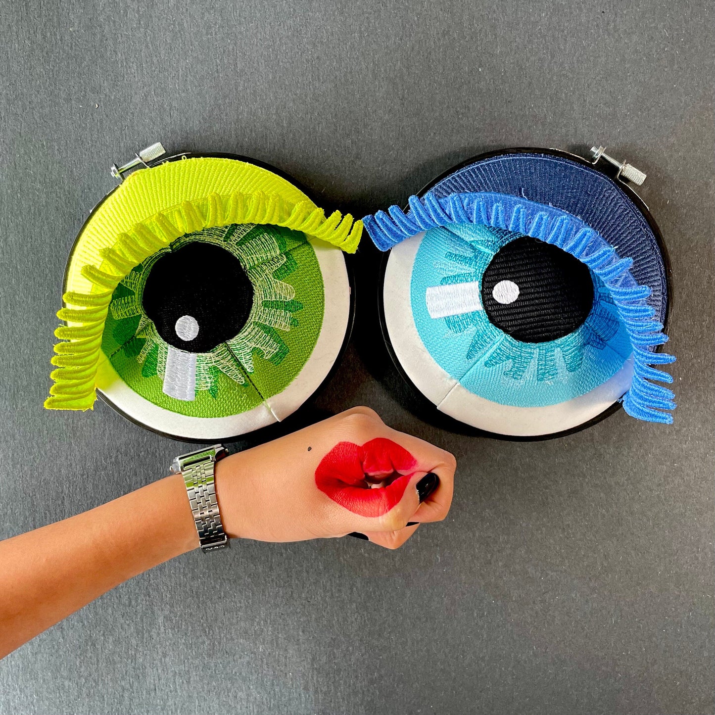 AZUL | Wall Hanging Fiber Art Eye