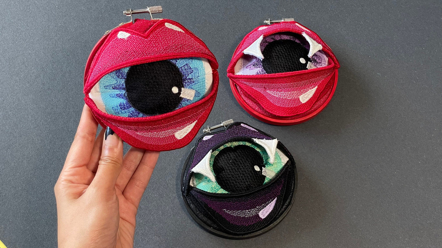 EIKO | Wall Hanging Fiber Art Lips with Eyes